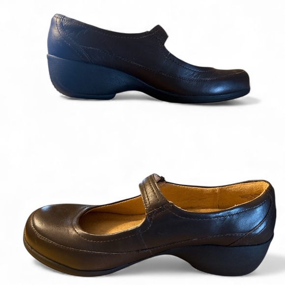 Naturalizer Brown Leather Mary Jane Comfort Heels 1.5” Low Heel Work Shoes 9.5M - Picture 4 of 11